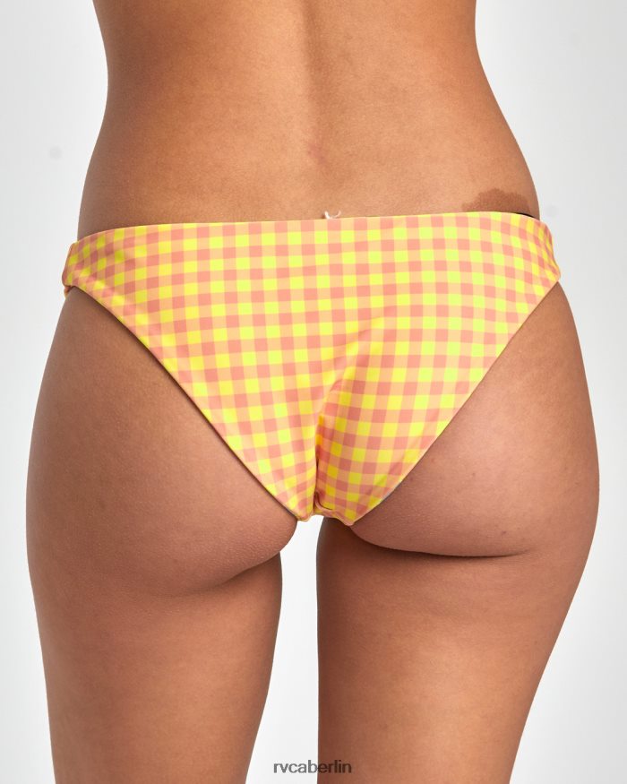 RVCA Sunkissed Wende-Bikinihose in mittlerer Größe BF4L8X1392 schwimmen Lilikoi Frauen