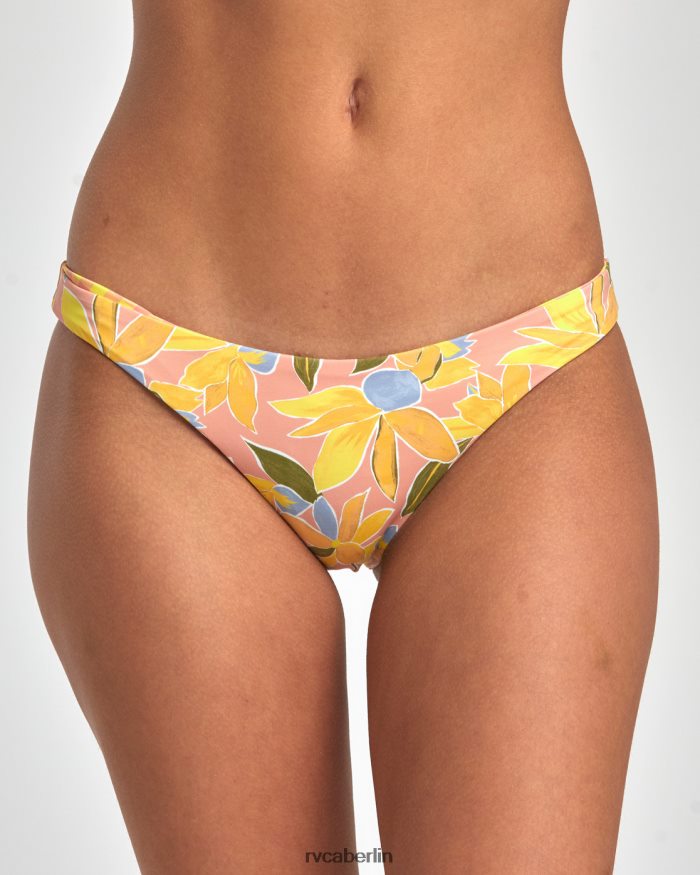 RVCA Sunkissed Wende-Bikinihose in mittlerer Größe BF4L8X1392 schwimmen Lilikoi Frauen