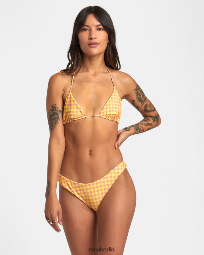 RVCA Sunkissed wendbare, knappe Bikinihose BF4L8X1396 schwimmen Lilikoi Frauen