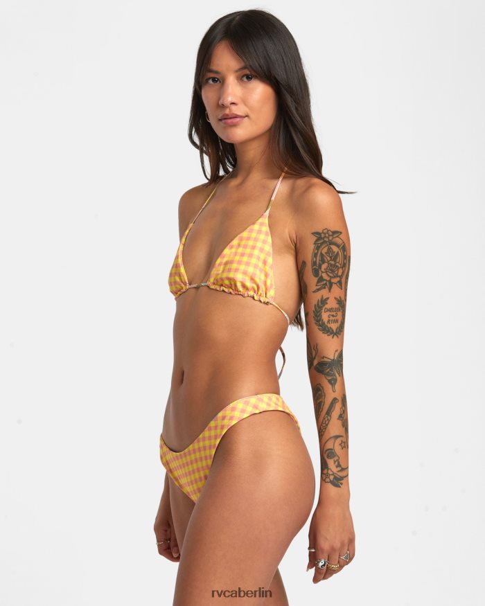 RVCA Sunkissed wendbare, knappe Bikinihose BF4L8X1396 schwimmen Lilikoi Frauen