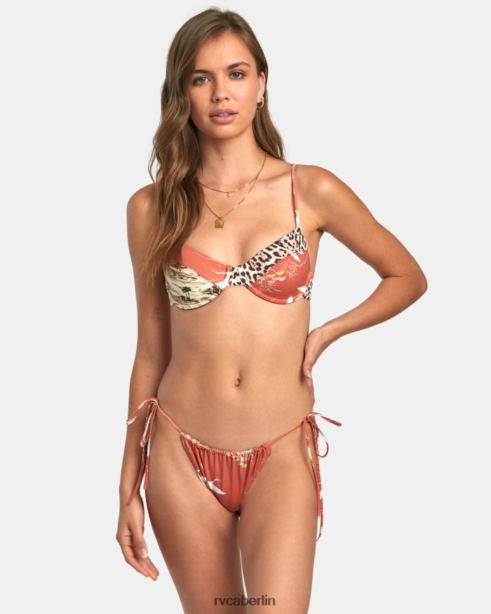 RVCA Wende-Bikinihose in mittlerer Größe mit umgedrehter Schleife zum Binden BF4L8X1420 schwimmen multi Frauen