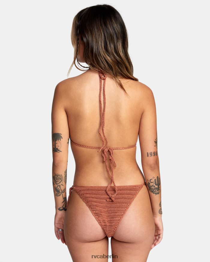 RVCA Westside freche Häkel-Bikinihose BF4L8X1717 schwimmen verbranntes Kupfer Frauen