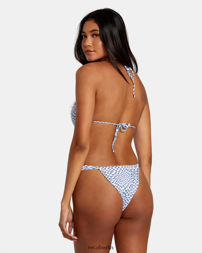 RVCA Ausweichkariertes Triangel-Bikinioberteil BF4L8X1167 schwimmen Küste Frauen