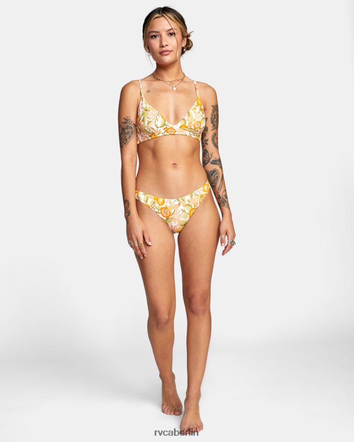 RVCA Avantgardistisches High-Triangel-Bikinioberteil BF4L8X1604 schwimmen Weiß Frauen