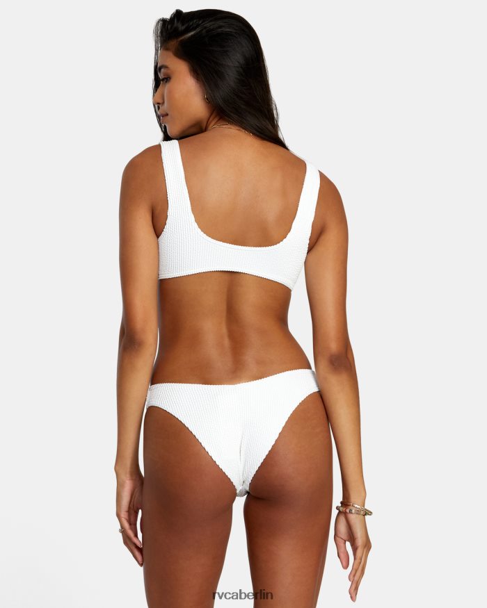 RVCA Bralette-Bikinioberteil mit Rillenstruktur BF4L8X1253 schwimmen flüstern weiß Frauen