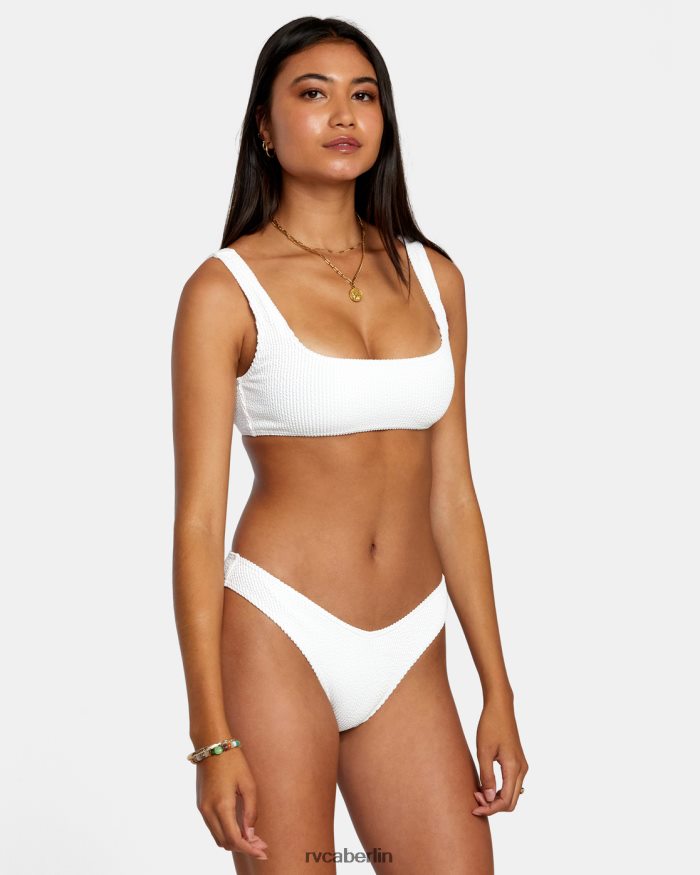 RVCA Bralette-Bikinioberteil mit Rillenstruktur BF4L8X1253 schwimmen flüstern weiß Frauen