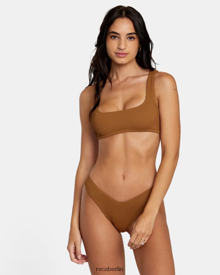 RVCA Bralette-Bikinioberteil mit Rillenstruktur BF4L8X1254 schwimmen Siena Frauen