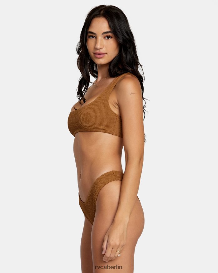 RVCA Bralette-Bikinioberteil mit Rillenstruktur BF4L8X1254 schwimmen Siena Frauen