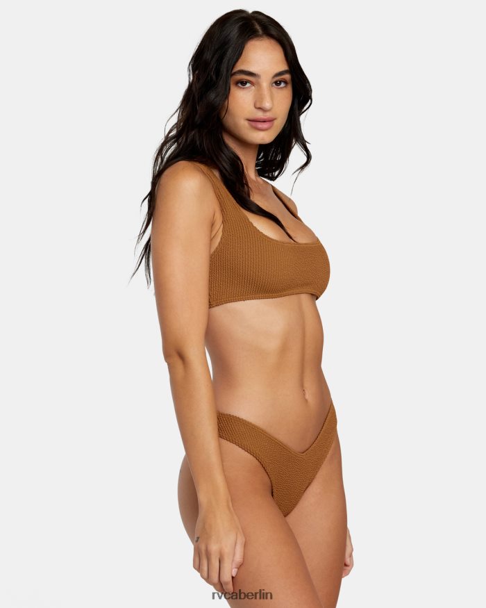 RVCA Bralette-Bikinioberteil mit Rillenstruktur BF4L8X1254 schwimmen Siena Frauen