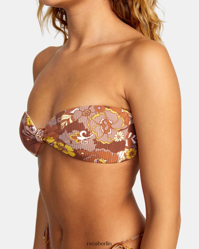 RVCA Earth Bloom Bandeau-Bikinioberteil BF4L8X1472 schwimmen multi Frauen