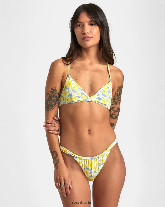 RVCA Freya Triangel-Crossback-Bikinioberteil BF4L8X1404 schwimmen staubiges Blau Frauen