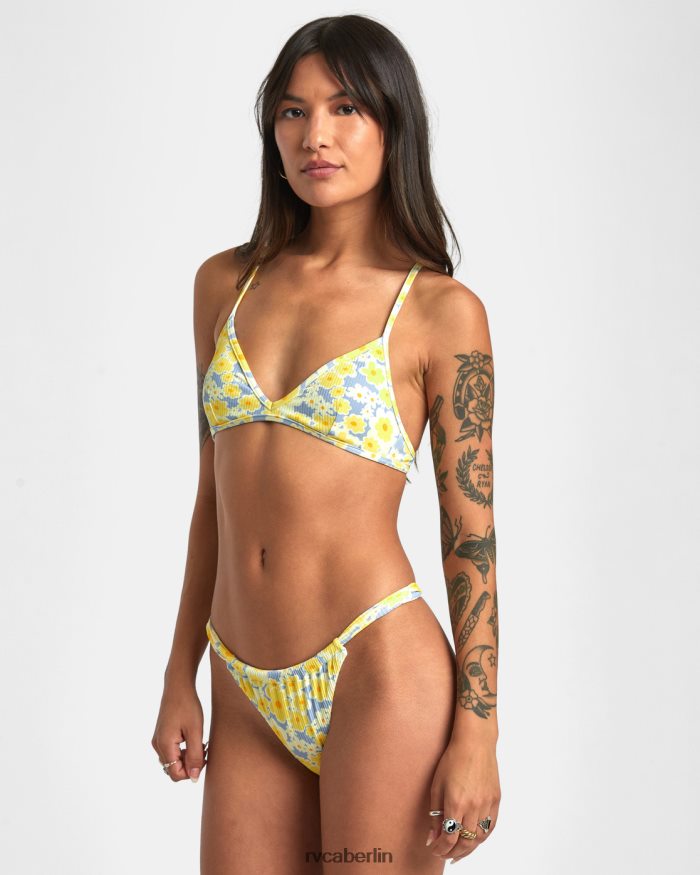 RVCA Freya Triangel-Crossback-Bikinioberteil BF4L8X1404 schwimmen staubiges Blau Frauen