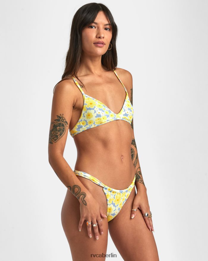RVCA Freya Triangel-Crossback-Bikinioberteil BF4L8X1404 schwimmen staubiges Blau Frauen