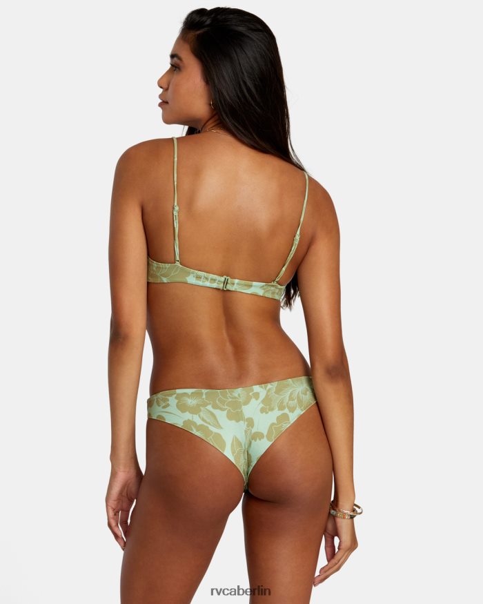 RVCA Gerafftes BH-Bikinioberteil mit feinen Linien BF4L8X1139 schwimmen Seeschaum Frauen