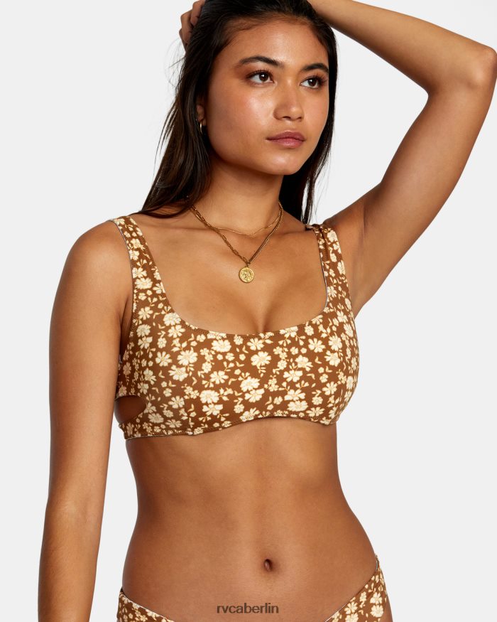 RVCA Micro Magic Wende-BH-Bikinioberteil BF4L8X1163 schwimmen Schiefer Frauen