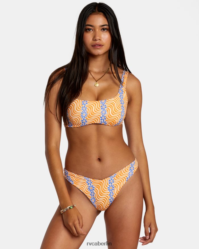 RVCA Micro Magic Wende-BH-Bikinioberteil BF4L8X1164 schwimmen Mandarine Frauen