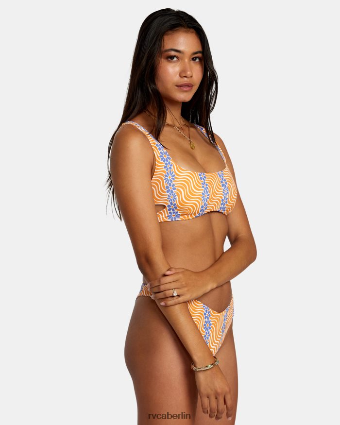 RVCA Micro Magic Wende-BH-Bikinioberteil BF4L8X1164 schwimmen Mandarine Frauen