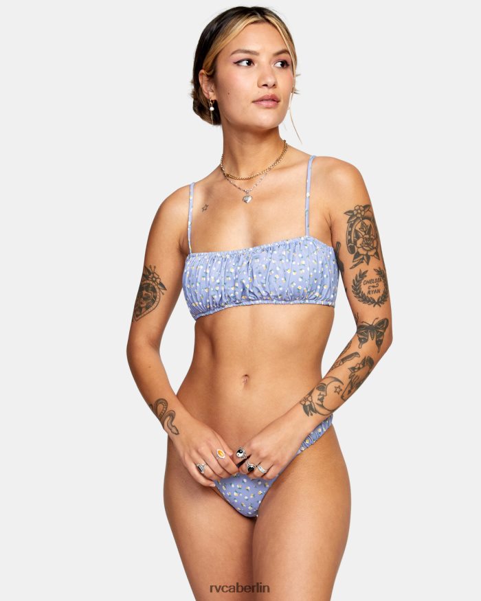RVCA Mille Bandeau-Bikinioberteil BF4L8X1326 schwimmen grau lila Frauen