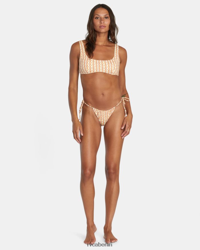 RVCA Optik-Bralette-Bikinioberteil BF4L8X1598 schwimmen Nachglühen Frauen