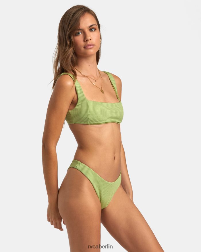 RVCA Quadratisches Bralette-Bikinioberteil von Second Life BF4L8X1639 schwimmen Farn Frauen