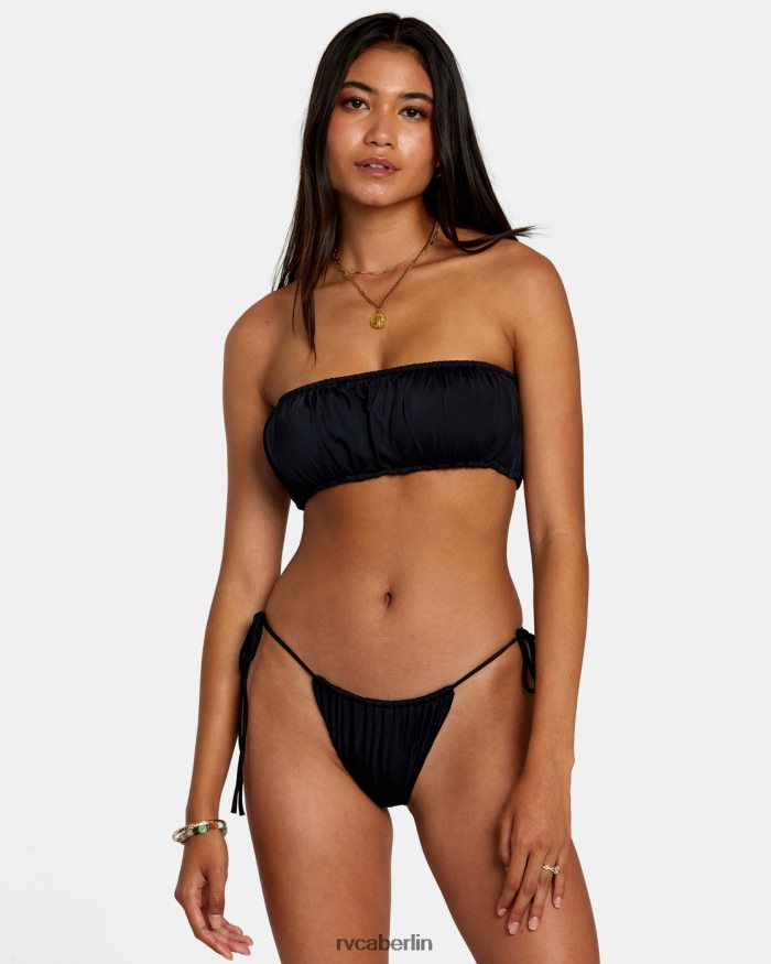 RVCA Solides 2-Wege-Bandeau-Bikinioberteil BF4L8X1307 schwimmen Schwarz Frauen