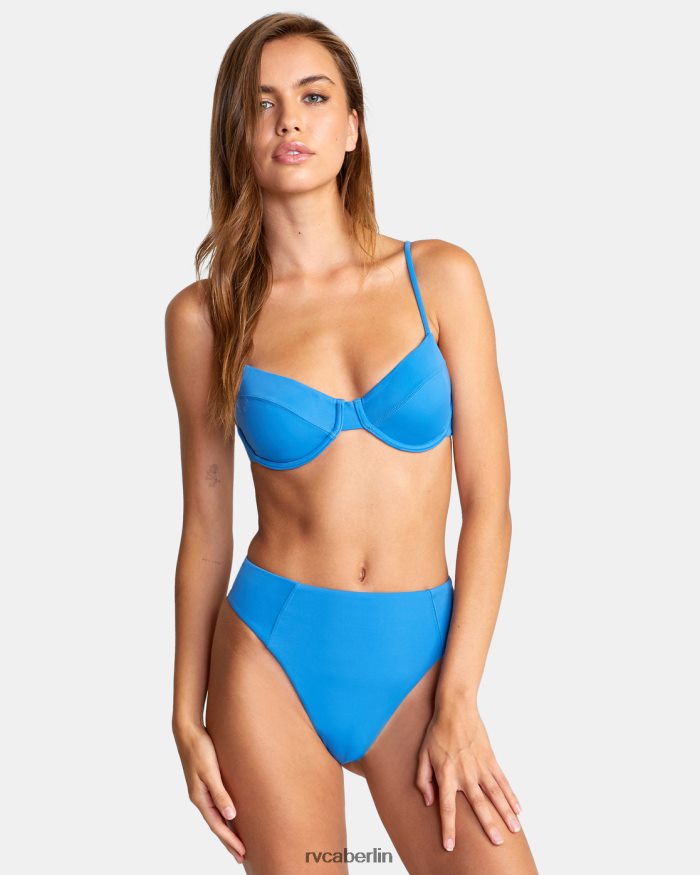 RVCA Solides Bügel-Bikinioberteil BF4L8X1490 schwimmen emailliert blau Frauen