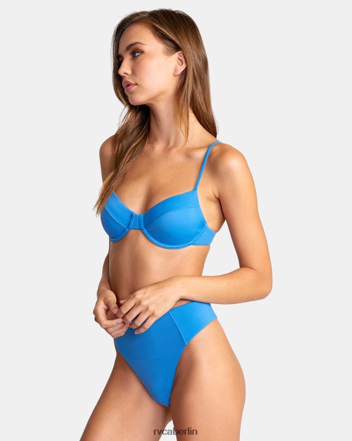 RVCA Solides Bügel-Bikinioberteil BF4L8X1490 schwimmen emailliert blau Frauen
