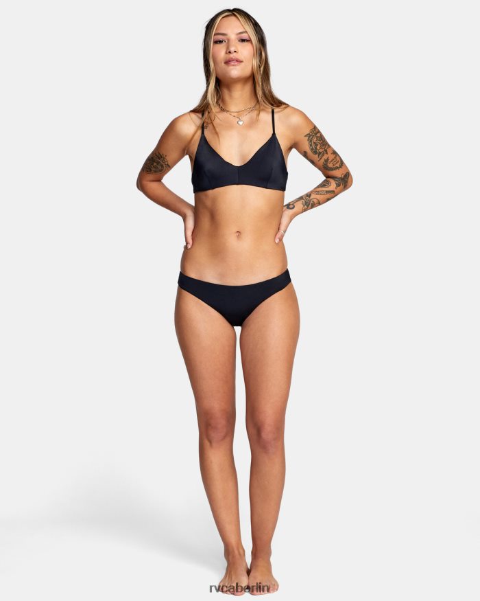 RVCA Solides Crossback-Bikinioberteil BF4L8X1097 schwimmen Schwarz Frauen