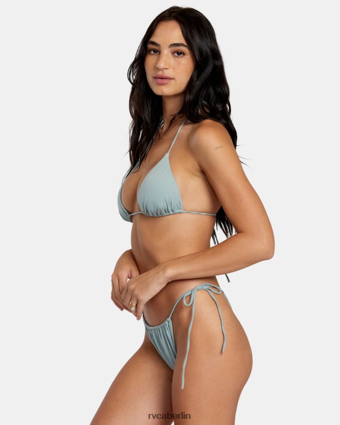RVCA Solides Neckholder-Triangel-Bikinioberteil BF4L8X1099 schwimmen Schiefer Frauen
