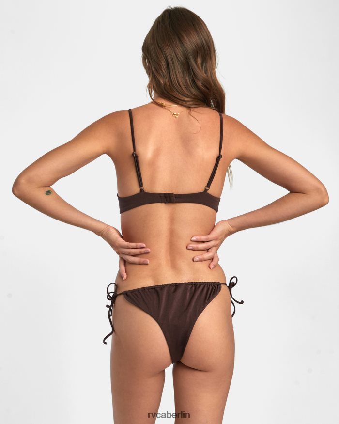 RVCA Solides, schimmerndes Bügel-Bikinioberteil BF4L8X1435 schwimmen Java Frauen