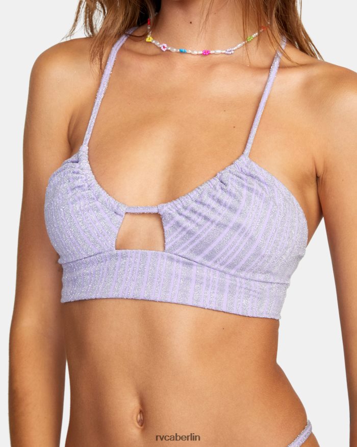 RVCA Stardust-Crop-Bikinioberteil BF4L8X1471 schwimmen violett Frauen