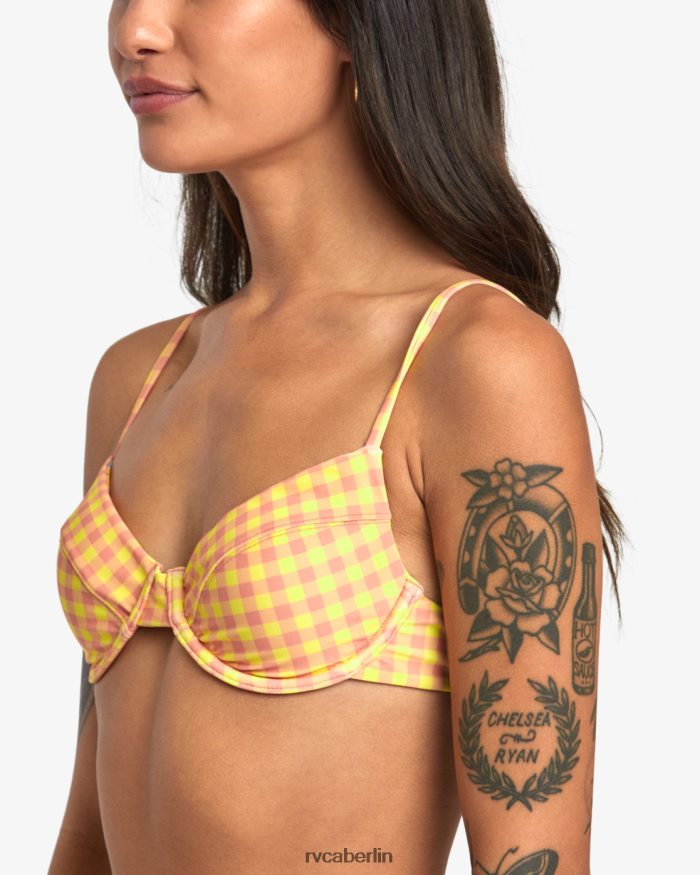 RVCA Sunkissed Bügel-Bikinioberteil BF4L8X1386 schwimmen Lilikoi Frauen