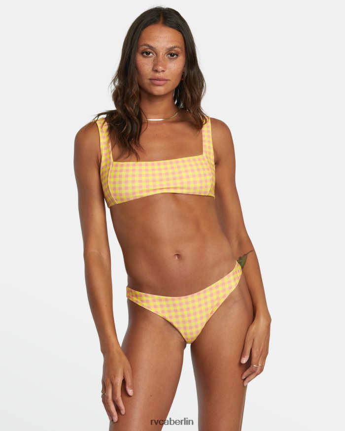 RVCA Versunkenes quadratisches Bralette-Bikinioberteil BF4L8X1389 schwimmen Lilikoi Frauen