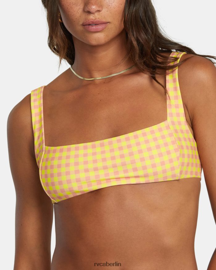 RVCA Versunkenes quadratisches Bralette-Bikinioberteil BF4L8X1389 schwimmen Lilikoi Frauen