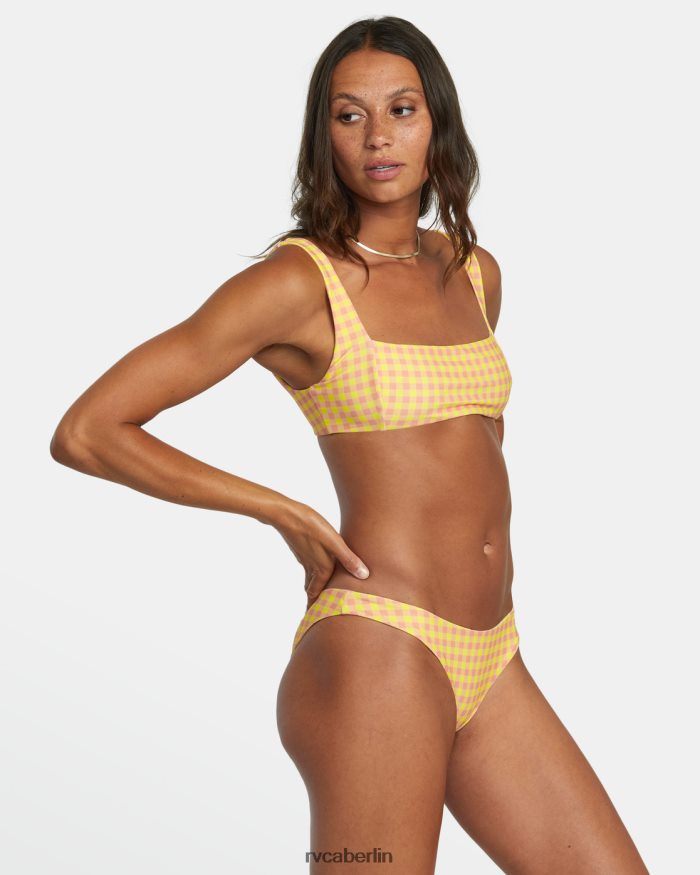 RVCA Versunkenes quadratisches Bralette-Bikinioberteil BF4L8X1389 schwimmen Lilikoi Frauen