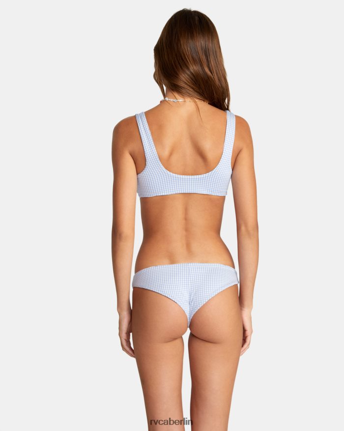 RVCA Wende-Bralette-Bikinioberteil mit Gingham-Karomuster BF4L8X1459 schwimmen Ascheblau Frauen