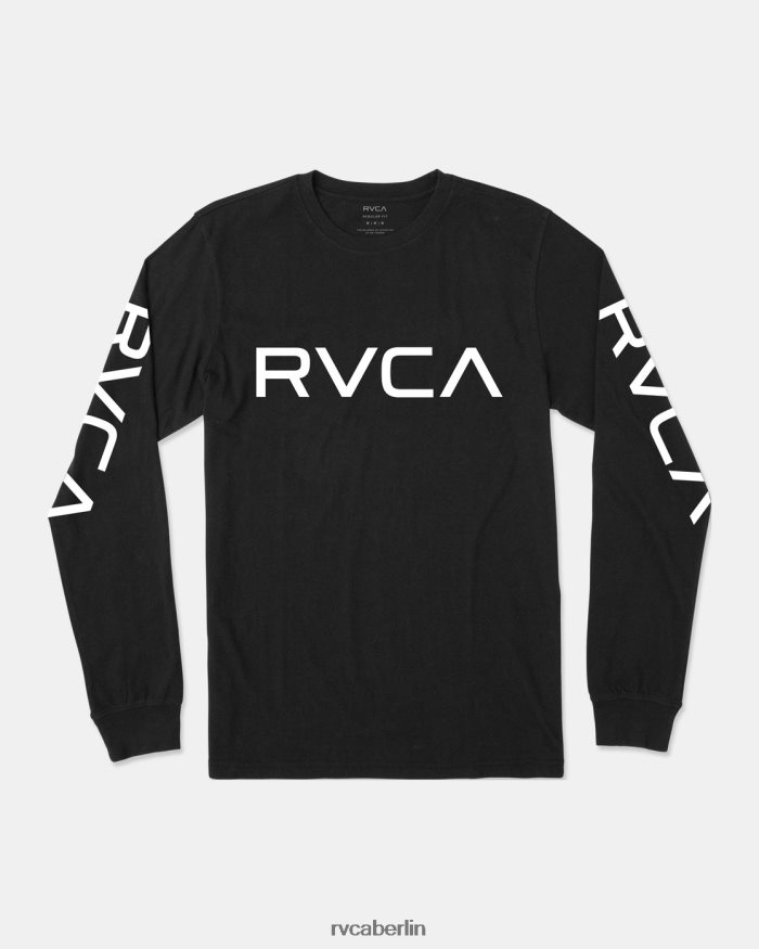 RVCA großes Langarm-T-Shirt BF4L8X810 Kleidung Schwarz-Weiss Jungen