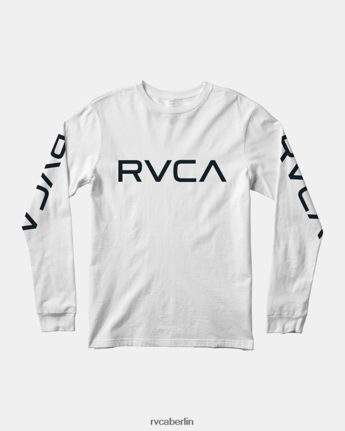 RVCA großes Langarm-T-Shirt BF4L8X872 Kleidung weiß schwarz Jungen