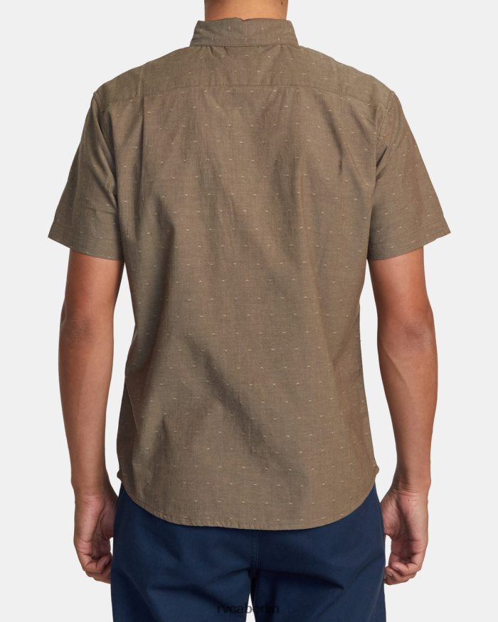 RVCA Das reicht auch für ein Dobby-Kurzarmshirt BF4L8X398 Kleidung Schokolade Männer