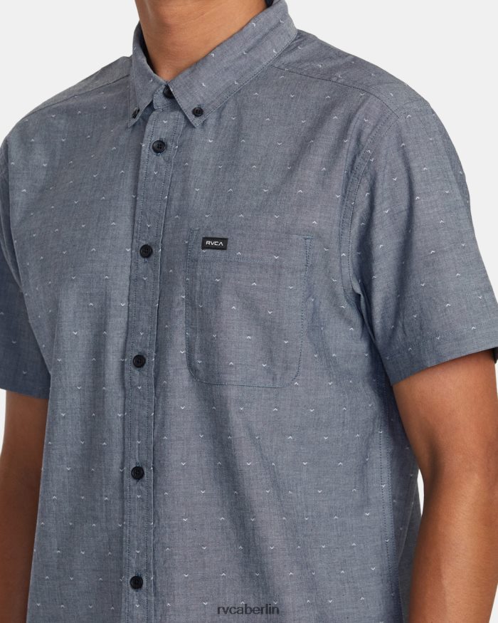 RVCA Das reicht auch für ein Hemd mit Dobby-Knöpfen BF4L8X924 Kleidung stimmungsvolles Blau Männer