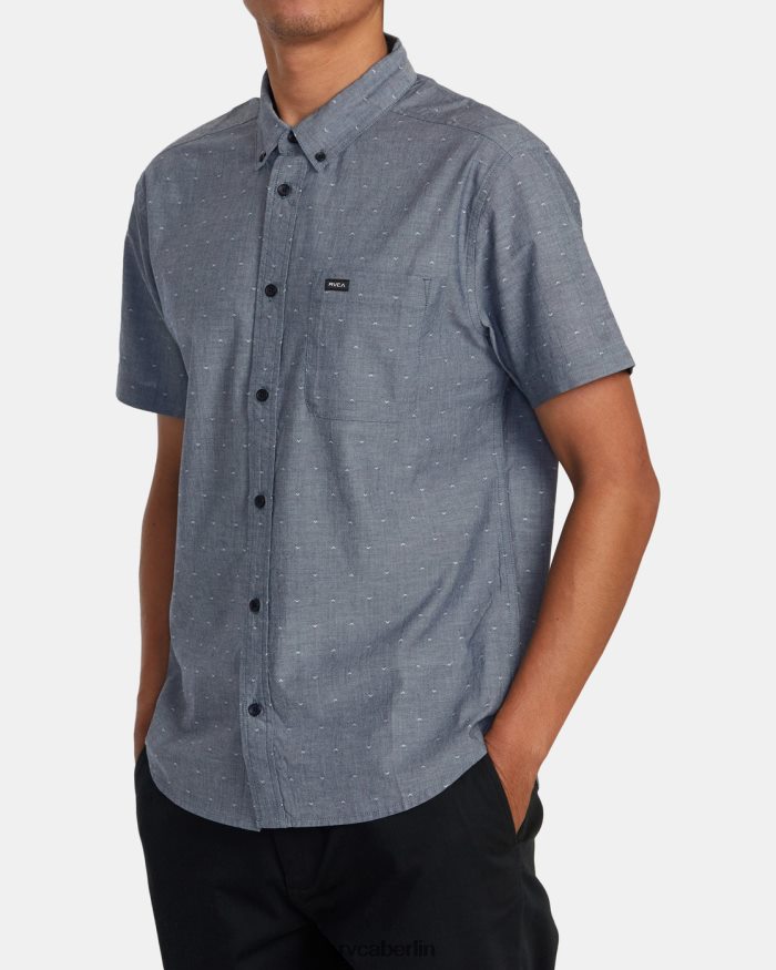 RVCA Das reicht auch für ein Hemd mit Dobby-Knöpfen BF4L8X924 Kleidung stimmungsvolles Blau Männer
