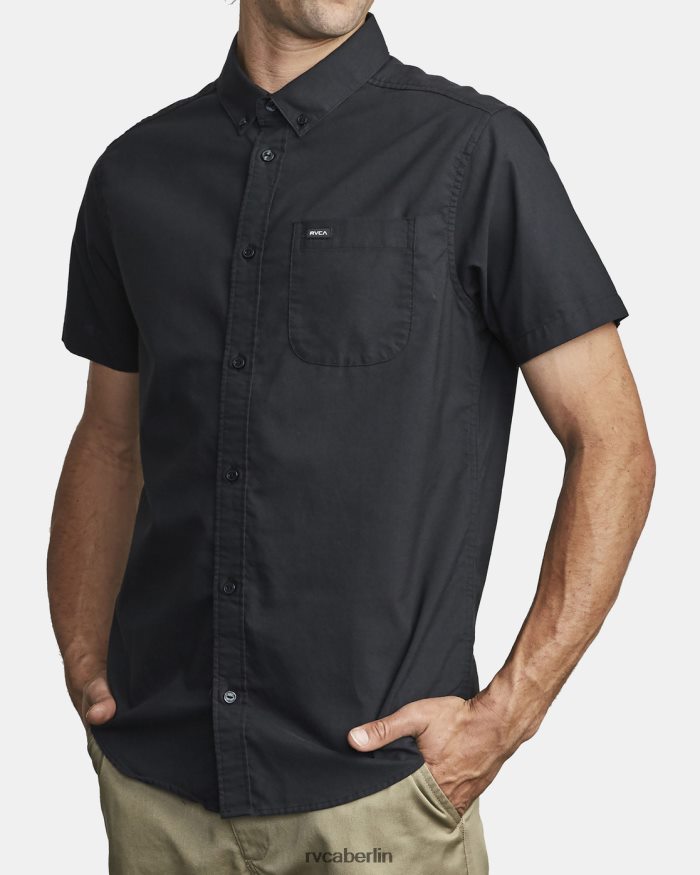 RVCA Das reicht für ein Stretch-Kurzarmshirt BF4L8X363 Kleidung Schwarz Männer