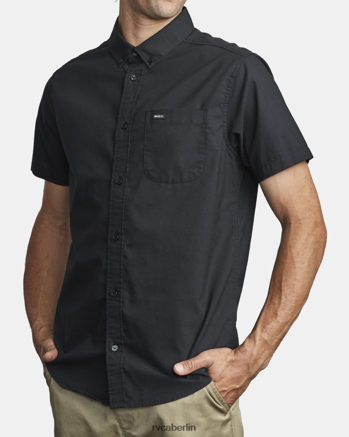 RVCA Das reicht für ein Stretch-Kurzarmshirt BF4L8X363 Kleidung Schwarz Männer
