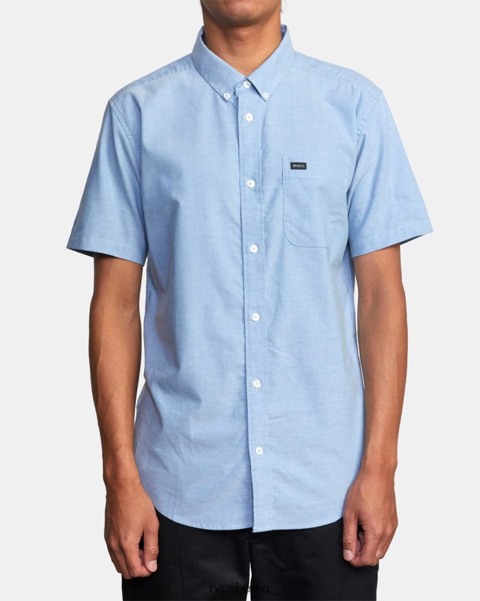 RVCA Das reicht für ein Stretch-Kurzarmshirt BF4L8X374 Kleidung Oxfordblau Männer