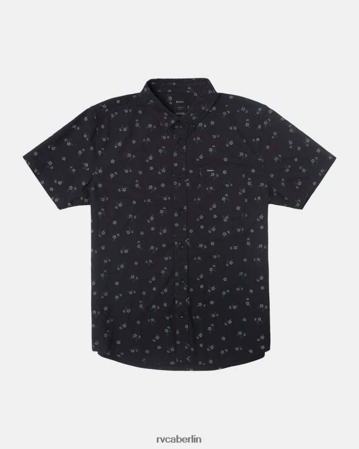 RVCA Das reicht für ein kurzärmliges Hemd mit Aufdruck BF4L8X279 Kleidung schwarz geblümt Männer