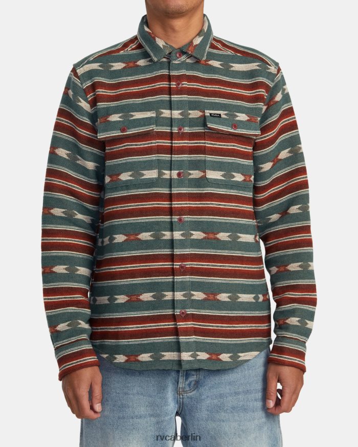 RVCA Decken-Langarmshirt BF4L8X524 Kleidung blaugrün Männer