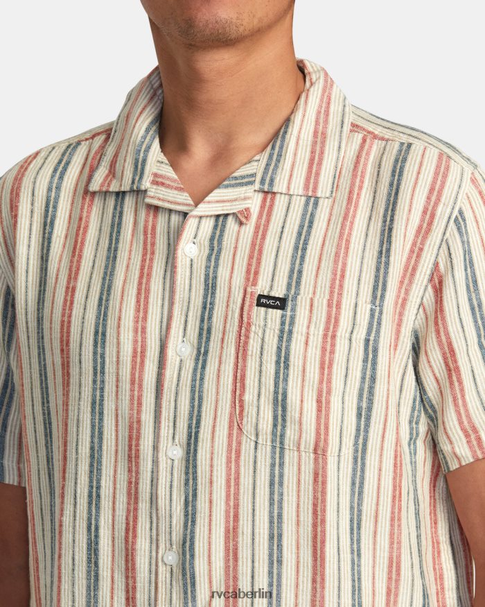 RVCA Kurzarmhemd mit Satellitenstreifen BF4L8X141 Kleidung khaki Männer