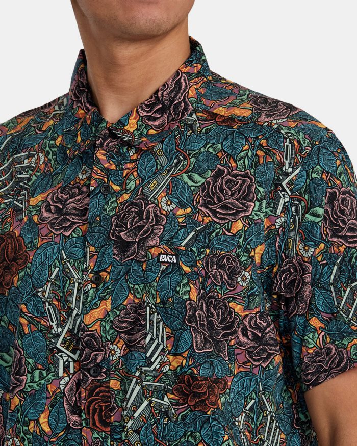 RVCA Martin Anders Kurzarmhemd BF4L8X287 Kleidung multi Männer