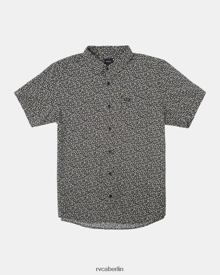 RVCA Mikrogarten-Kurzarmshirt BF4L8X150 Kleidung Schwarz Männer