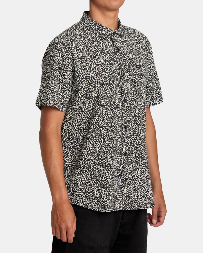 RVCA Mikrogarten-Kurzarmshirt BF4L8X150 Kleidung Schwarz Männer